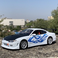 1:24 Silvia S15 NISSAN ดัดแปลงรถยนต์โมเดลรถโลหะผสม