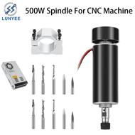 CNC Spindle 500W CNC Spindle Motor 52mm Clamp with ER11 Collet and 10pcs Router Bit For CNC Router M