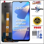 LCD OPPO A16/ A16s/ A54s/ A56/ Realme C25/ C25s/ Realme Narzo 50A Compatible For Glass Touch Screen 