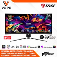 MSI MAG 341CQP QD-OLED 34” Curve 175HZ 1800R 0.03 GTG KVM HDR400 UWQHD 3440X1440 Gaming Monitor