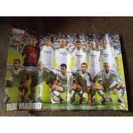 Real madrid 2003 zidane beckham old football poster
