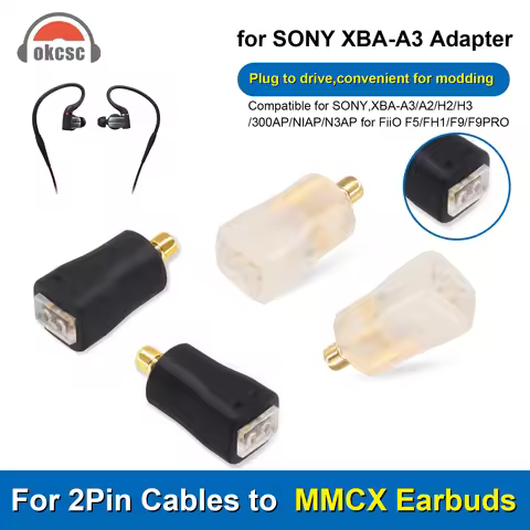 OKCSC Adapter 0.78/0.75 Cable To MMCX Earbuds Audio Connector For SHURE SE215 SE315 SE846 EAH-TZ700 