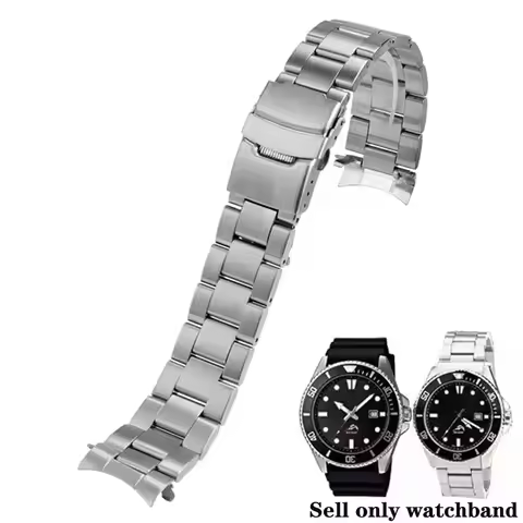 Diving Steel Metal Strap For Casio Duro Mdv107-1A MDV106-1A Watch Wristband Bracelet Watchband 22mm 