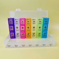 Medicine dispenser box set for 7 days/weeks for 3 mornings, noon, afternoons - Hofaco HT03