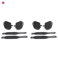 [saxon_broad.]2Pair Exercise Bike Pedal Widened Bicycle Pedal with Pedal Straps for Exercise Bike St