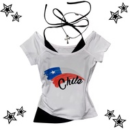 Women's Graphic T-Shirt - '90s/'00s Grunge Style Anime Print