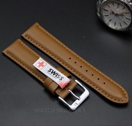 สายนาฬิกาหนังแท้ SWISS -145 + Spring Bar เย็บด้าย ล็อคแบบนาฬิกา Swiss แข็งแรง ทนทาน