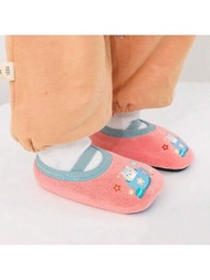 嬰兒地板鞋襪冬季保暖加厚兒童室內防滑分趾學習鞋卡通軟底嬰兒襪鞋