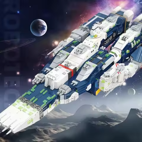 IN STOCK 58144 MOC Creativity Spacecraft SDF-1 Macross Building Blocks 2in1 Anime Toys for Children 