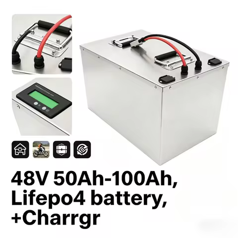 48V 50Ah-100Ah Deep Cycle LiFePO4 Battery Pack | Compatible with Ryobi RM480e RM300e ZT480ex 300MV Z