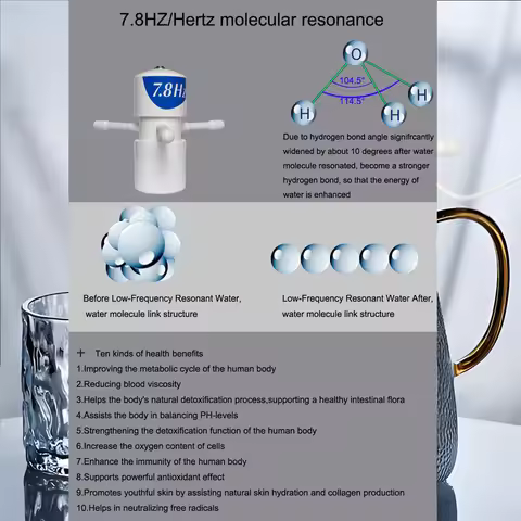 IHOOOH Small Molecule Water Generator Low Frequency Resonance MRET OH 7.8 Hz Suitable For Most 1-3L