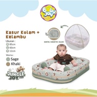 Baby Joy Baby Pool Mattress and Mosquito Net Jungle Joy Series BJK4023 Children's Cute Motif