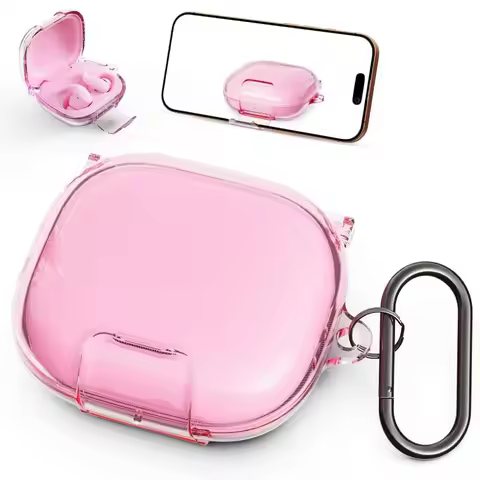 Silicone Earphone Case Anti Drop with Carabiner Bluetooth Headphone Cover Shockproof Dustproof for B