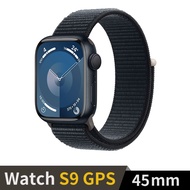 Apple Watch S9 GPS 45mm 午夜鋁錶殼配午夜運動錶環
