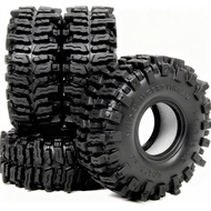 HOBBYSOUL 1.0 Tires 64 * 25mm 1.0 Mud Slingers Tires Super Soft Sticky 1.0 Crawler Tyre for RC 1/18 