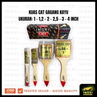 GRT Kuas Cat Gagang Kayu Tembok Dinding 1 1,5 2 2,5 3 4 inch	