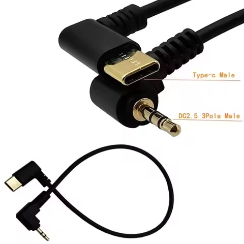 E8BA Type C to 2.5mm Audios Cable USB C to 2.5mm AuxAdapter Clear Sound Transmission