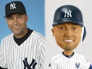貳拾肆棒球qman-Q-MAN限量2008支珍藏品MLB美國職棒大聯盟紐約洋基D.Jeter 搖頭公仔