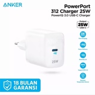 Anker 312 Ace 2 USB-C To C Power IQ 25W Ultra Fast Charging Series 3 Wall Charger Adapter