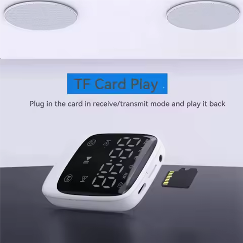 AA08-2-In-1 Bluetooth 5.3 Receiver Transmitter White ABS Desktop Computer Old Speaker Old Speaker Am