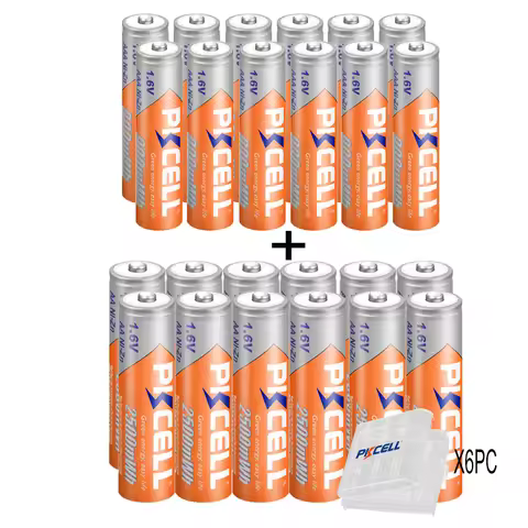 PKCELL AA Batteries 2500MWH+AAA 900MWH 1.6V NIZN AAA Rechargeable Battery NI-ZN AA/AAA Batterias wit