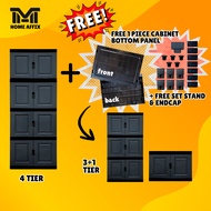 4 TIER EAGLE BRAND Storage Cabinet 4 Tier / Plastic Cabinet / kitchen cabinet/Almari