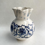 青花瓷。手工陶瓷花瓶 花器 陶藝 花道道具 陶器 新年禮物