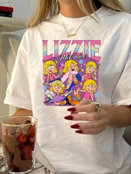 Womens Lizzie McGuire Anime T-Shirt - Lizzie McGuire Show Iconic Character Tee Casual Round Neck Sho