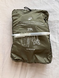 25L 遠足可折疊防水背包 - 卡其綠  quechua  迪卡儂 DECATHLON 25L Foldable Waterproof Hiking Backpack - Khaki Green