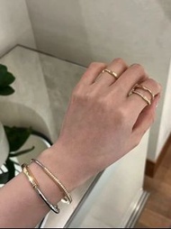 💯正貨包順豐 Tiffany half diamond lock ring