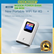 Modem Wifi 4G LTE with Power Bank SMARTCOM SM9050 PRO 6000mAh