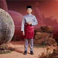 [ KIDS ] Baju Melayu Bulan Bintang 2024 LAVA GREY
