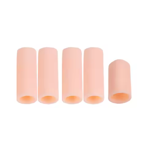 5Pcs Gel Finger Cots Waterproof Finger Protectors Silicone Finger Caps for Finger Cracking Wound Han