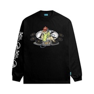 KEEPFS Pattern Print Men's and Women's Casual Loose Long-sleeved T-shirt 1125