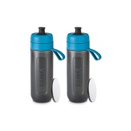 Brita Water Bottle, Portable Purified Water Bottle, Set of 2, 600ml Active Blue Microdisc Filter [Japan Authorized].