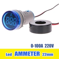 แอมป์ มิเตอร์ แอมป์มิเตอร์วัดกระแสไฟฟ้า Ammeter led Lamp 22mm   0-100A