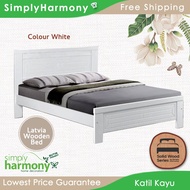 SHSB Latvia Queen Size /King Size Solid Wood Bed / Katil Kayu / Solid Wood Bed / Queen Size