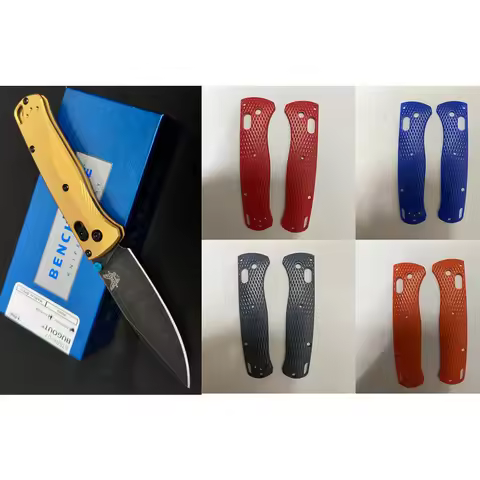12 Colors Diamond Pattern G10 Handle Scales For Benchmade Bugout 535 Knives Grip Accessories Parts