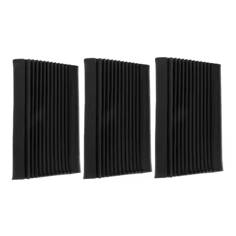 3Pcs Corner Gear Reduction Foam Tiles Acoustic Panels Sound Absorbing for Recording Studio Ktv Bar N