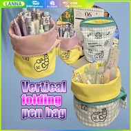 The Shop Is In Thailand. Length 17cm Pen Bag With Zipper Stand Up Large Capacity Foldable Multipurpo
