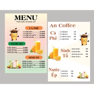 PRINT MENU A4/A5/A3 WITH CHEAP PLASTIC PRESSURE ON REQUEST - FREE DESIGN