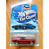 Hotwheels 67 Ford Mustang Coupe model car, limited edition