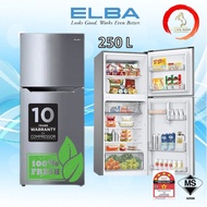 ELBA Refrigerator 250L No Frost 2 Door Fridge ER-G2521(SV) ER-G2521 Peti Sejuk 2 Pintu Peti Ais