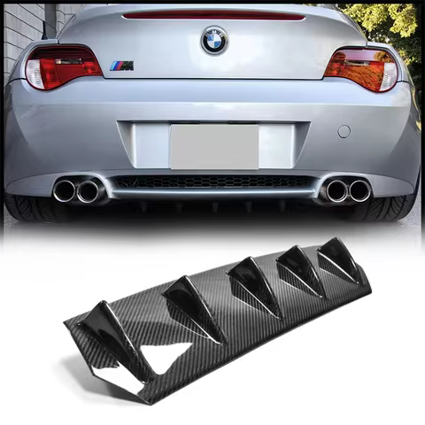 For BMW E85/E86 Z4/Z4M Roadster Rear Diffuser - Sports Car Rear Underbody Aerodynamic Component
