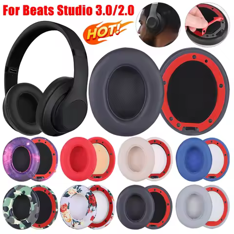 Earphone Earmuffs For Beats Studio 3/2 Replacement Ear Pads Protein Leather Memory Foam Earphone Ear