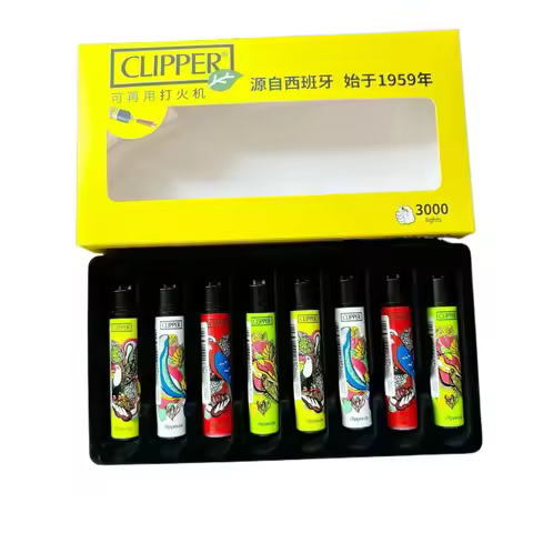 Clipper Open Flame Grinding Wheel Lighter Small and Inflatable Lighter Personalized Pattern Clipper 
