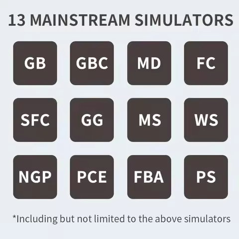 POWKIDDY v90 3-Inch IPS Screen Flip Handheld Console Dual Open System Game Console 16 Simulators PS1