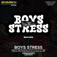 Cool VIRAL BOYS STRESS PRINTING STICKER