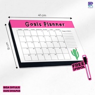 RHA GALLERY Whiteboard Goals Planner Aesthetic Planner Schedule Board 31x41 CM