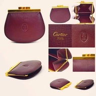 Cartier 卡地亞 壓紋口金包